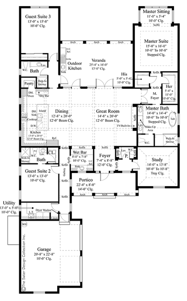 Home Plan - Country Floor Plan - Main Floor Plan #930-466