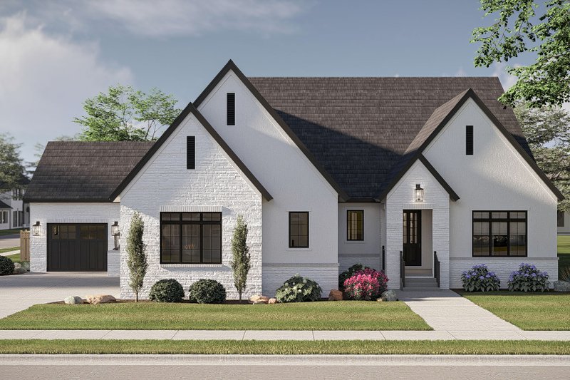 Architectural House Design - Exterior - Front Elevation 3 for Cottage House Plan #455-815 - 3 bed, 2.5 bath