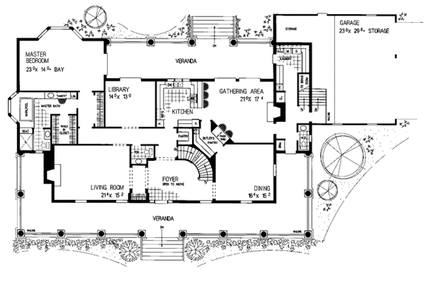 House Plan Design - Classical Floor Plan - Main Floor Plan #72-972