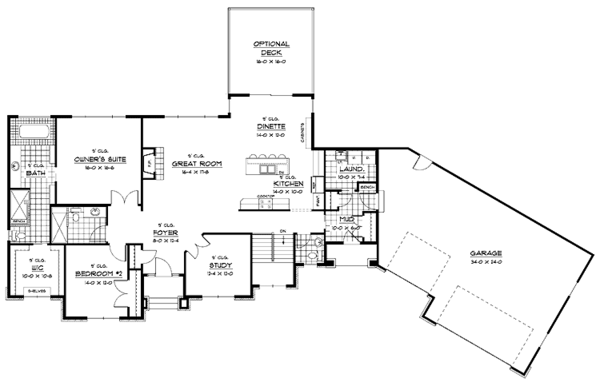 Home Plan - Traditional Floor Plan - Main Floor Plan #51-678