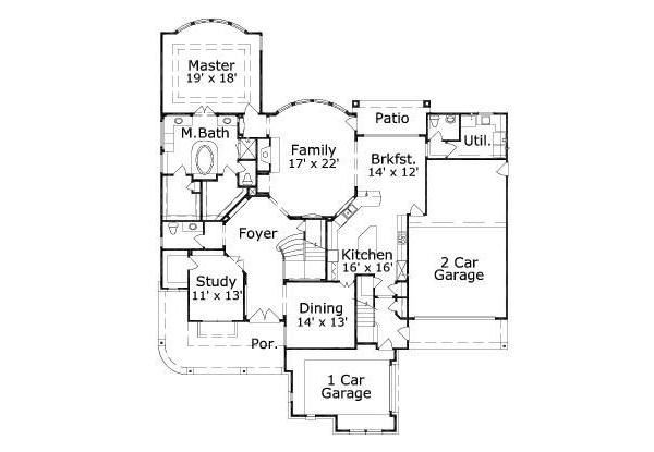 European Floor Plan - Main Floor Plan #411-320
