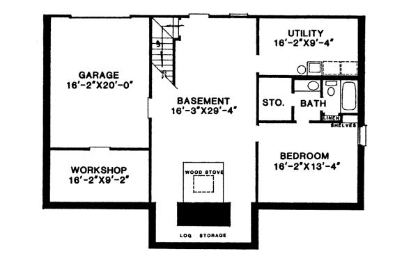 Ranch Floor Plan - Upper Floor Plan #10-225