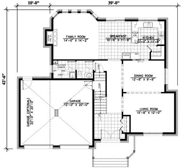 European Floor Plan - Main Floor Plan #138-132