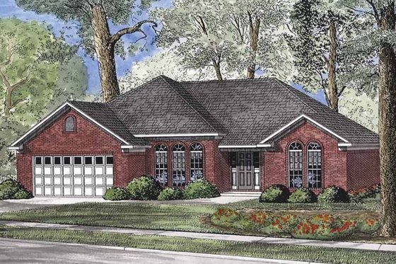 Exterior - Front Elevation 3 for Traditional House Plan #17-2897 - 3 bed, 2 bath