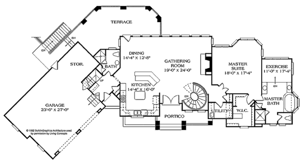 Dream House Plan - Craftsman Floor Plan - Main Floor Plan #453-309