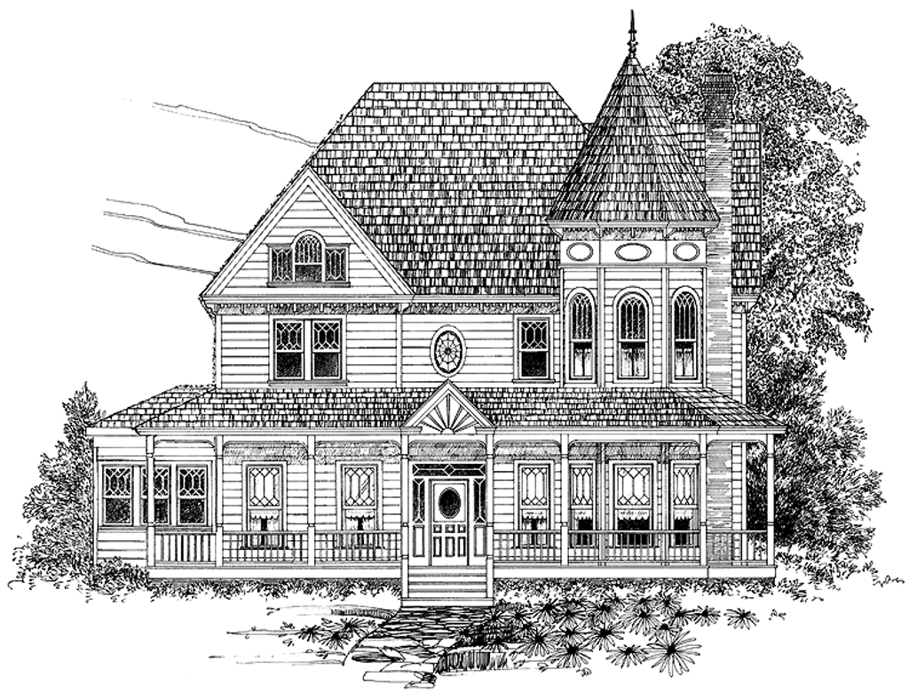 Victorian Style House  Plan  3 Beds 2 5 Baths 2519 Sq Ft 