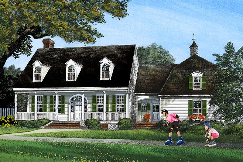 Home Plan - Southern Exterior - Front Elevation Plan #137-276