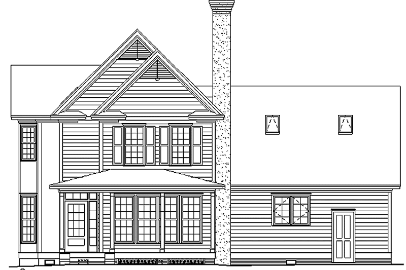 Home Plan - Exterior - Rear Elevation for Country House Plan #929-280 - 3 bed, 2.5 bath