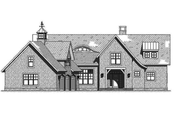 Exterior - Front Elevation 4 for Traditional House Plan #901-137 - 3 bed, 3.5 bath