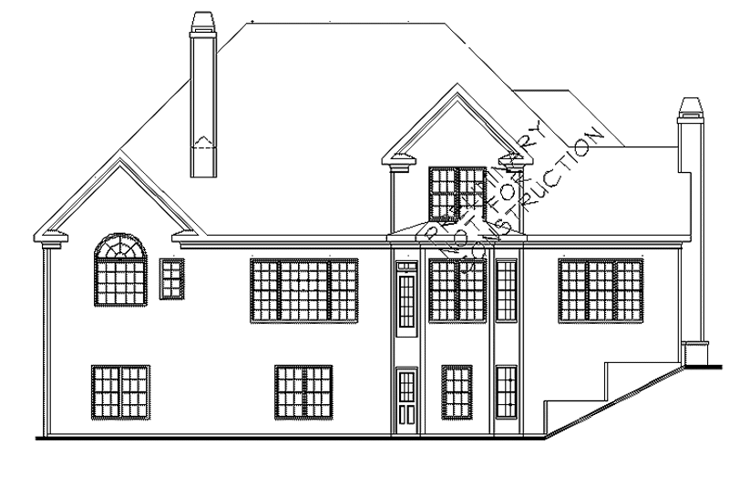 Home Plan - Exterior - Rear Elevation for Traditional House Plan #927-562 - 3 bed, 3.5 bath