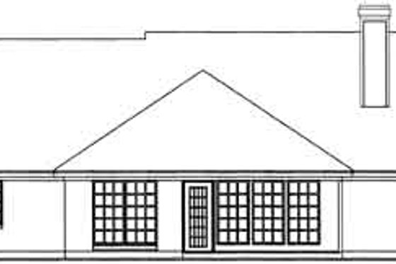 Exterior - Rear Elevation for Traditional House Plan #42-315 - 3 bed, 2 bath