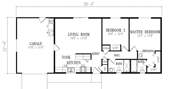 Ranch Floor Plan - Main Floor Plan #1-131