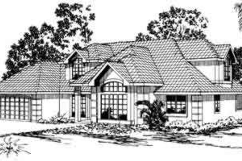 House Plan Design - Mediterranean Exterior - Front Elevation Plan #124-240