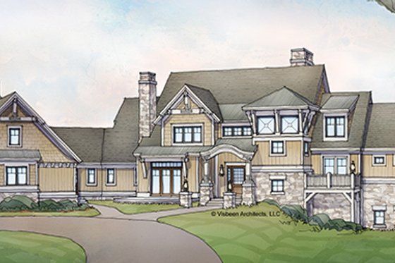 Exterior - Front Elevation 5 for Craftsman House Plan #928-224 - 4 bed, 3.5 bath