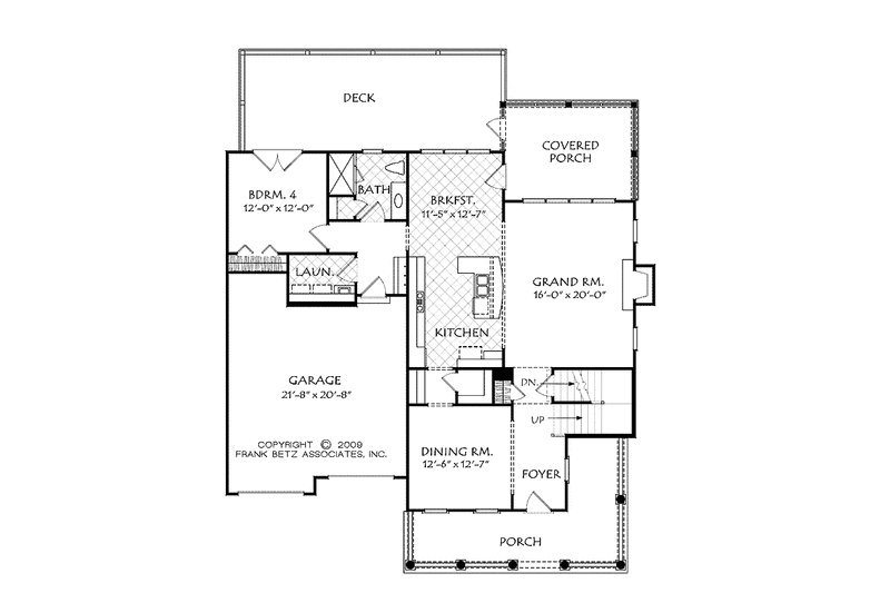 Dream House Plan - Floor Plan - Main Floor for Country House Plan #927-521 - 4 bed, 3 bath