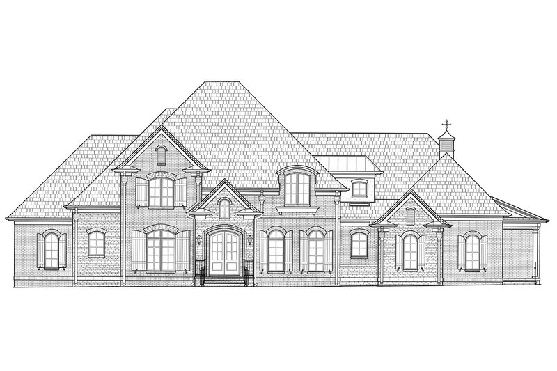 Dream House Plan - Exterior - Front Elevation 5 for European House Plan #1054-30 - 4 bed, 4.5 bath