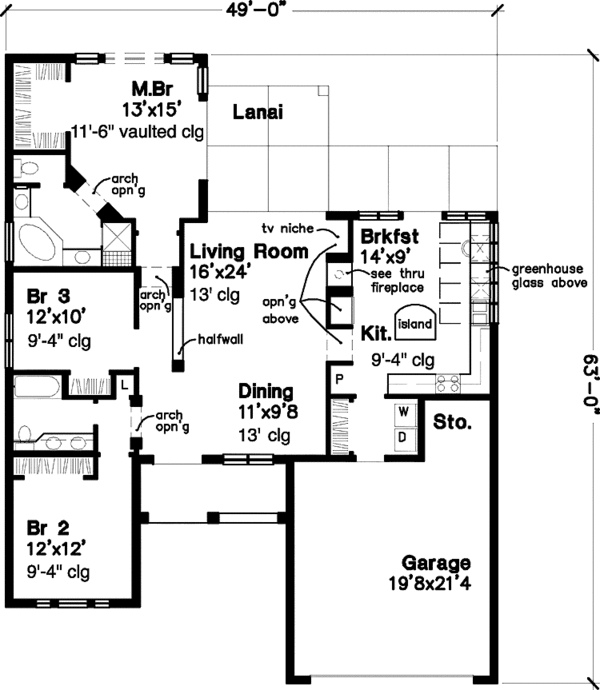 Dream House Plan - Mediterranean Floor Plan - Main Floor Plan #320-520