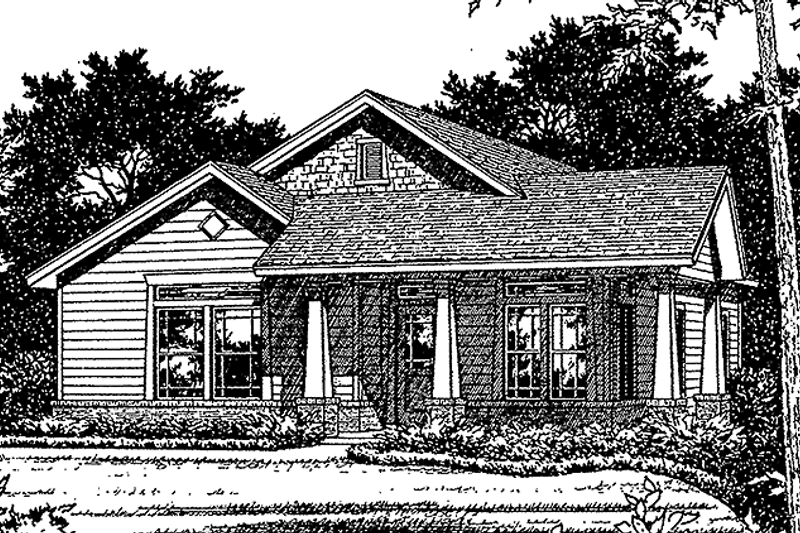 Architectural House Design - Craftsman Exterior - Front Elevation Plan #472-180