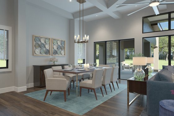 Interior - Dining Room for Contemporary House Plan #930-545 - 3 bed, 3.5 bath