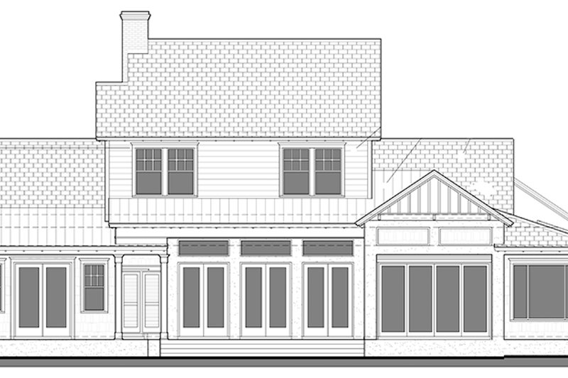 Architectural House Design - Exterior - Rear Elevation for Country House Plan #1058-80 - 4 bed, 4.5 bath