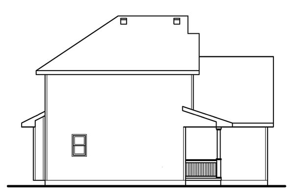 Architectural House Design - Left Side Elevation