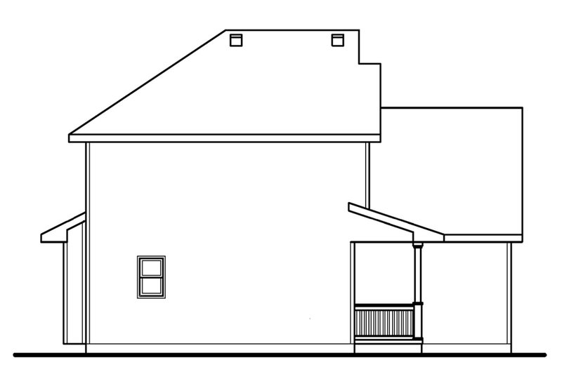 Architectural House Design - Left Side Elevation