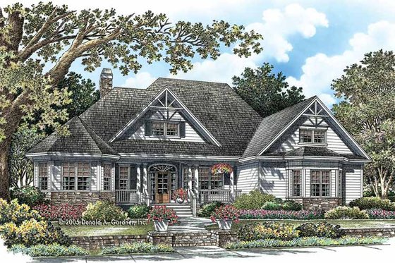 Exterior - Front Elevation 3 for Country House Plan #929-756 - 3 bed, 2.5 bath