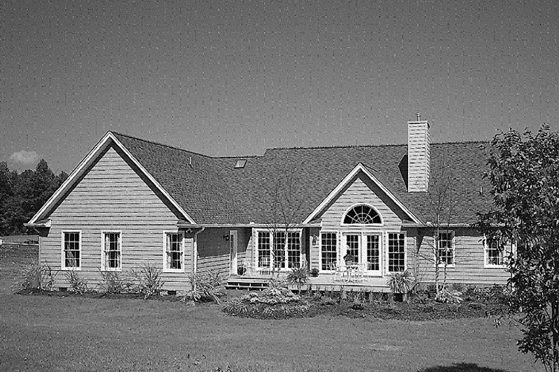 Architectural House Design - Exterior - Rear Elevation for Country House Plan #929-377 - 3 bed, 2 bath