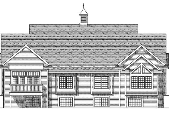 Exterior - Rear Elevation for Traditional House Plan #70-1392 - 4 bed, 4 bath