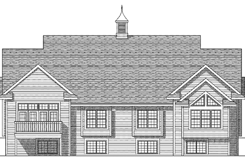 Dream House Plan - Exterior - Rear Elevation for Traditional House Plan #70-1392 - 4 bed, 4 bath