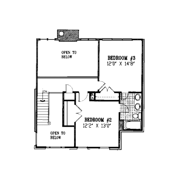 Architectural House Design - Country Floor Plan - Upper Floor Plan #953-64