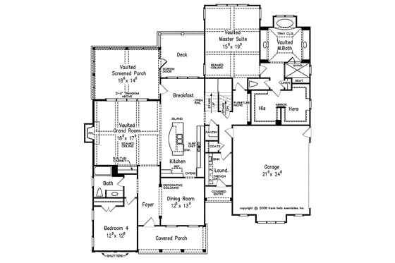 Floor Plan - Main Floor for Country House Plan #927-424 - 4 bed, 5 bath
