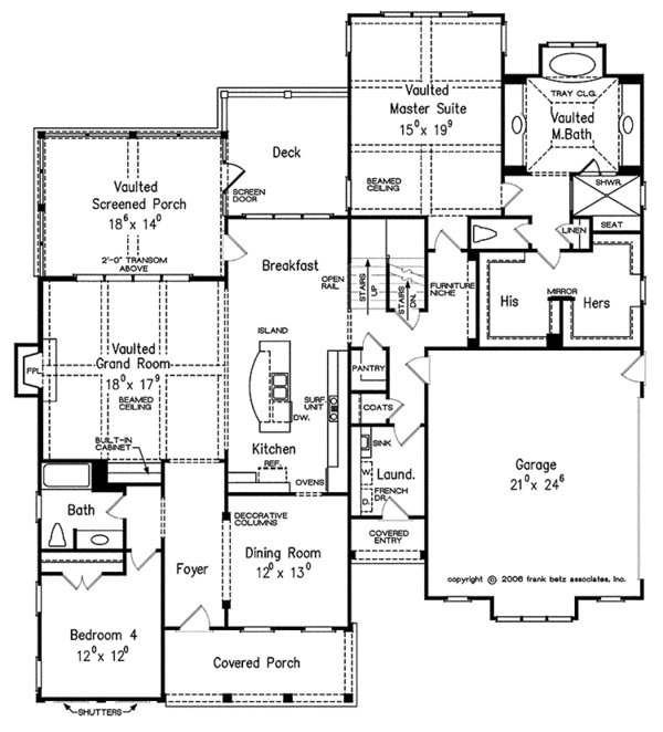 Architectural House Design - Country Floor Plan - Main Floor Plan #927-424