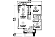 Contemporary Style House Plan - 2 Beds 1 Baths 1075 Sq/Ft Plan #25-4323 
