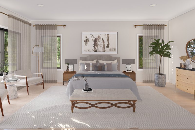 House Blueprint - Interior - Master Bedroom for Barndominium House Plan #1064-314 - 4 bed, 2.5 bath