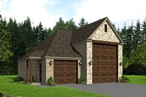 Country Exterior - Front Elevation Plan #932-265