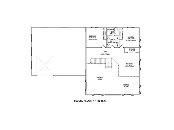 Dream House Plan - Barndominium Floor Plan - Upper Floor Plan #1084-14