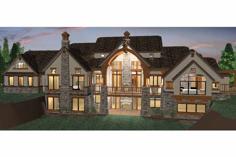 Dream House Plan - Exterior - Rear Elevation for Craftsman House Plan #937-20 - 6 bed, 4.5 bath