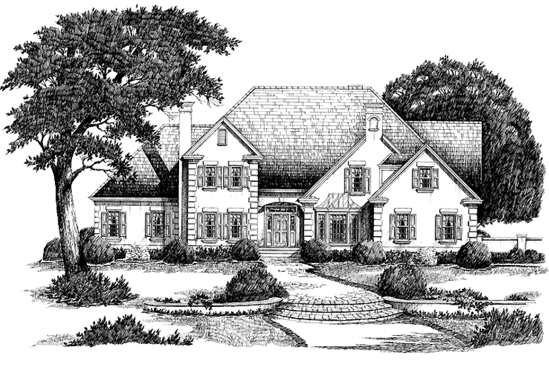 Dream House Plan - Traditional Exterior - Front Elevation Plan #429-133