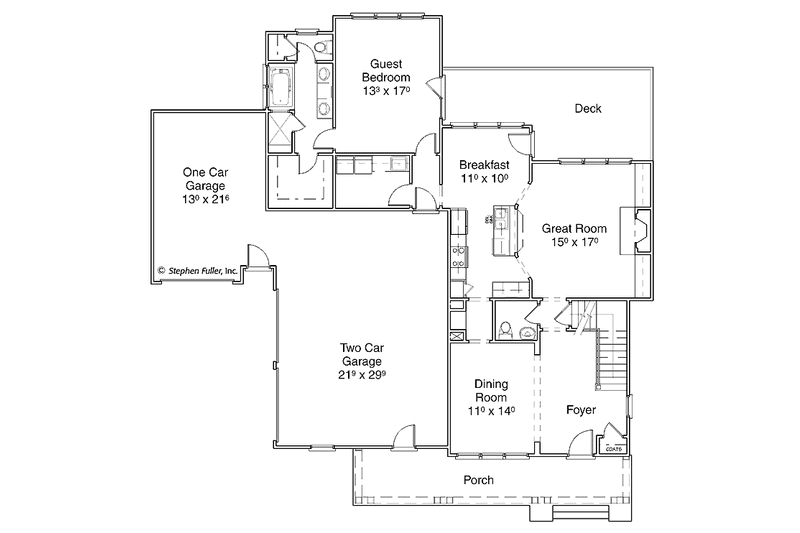 Home Plan - Floor Plan - Main Floor for Country House Plan #429-251 - 5 bed, 4.5 bath