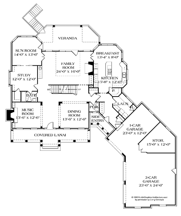 Home Plan - Classical Floor Plan - Main Floor Plan #453-329
