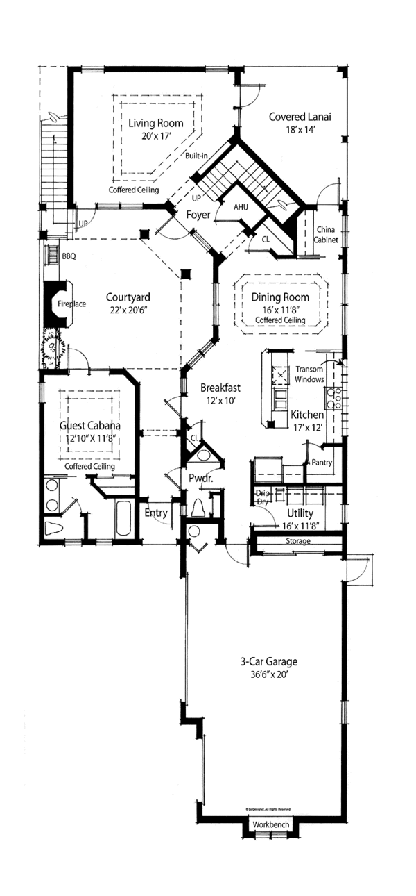 House Design - Country Floor Plan - Main Floor Plan #938-9