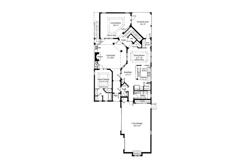 Home Plan - Floor Plan - Main Floor for Country House Plan #938-9 - 4 bed, 4.5 bath