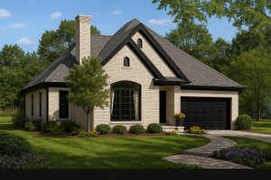 Architectural House Design - Exterior - Front Elevation for Traditional House Plan #17-1005 - 3 bed, 2 bath
