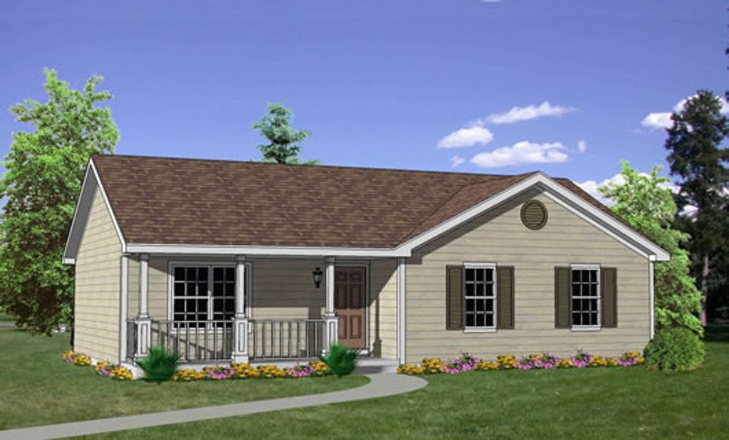 Ranch Style House Plan - 3 Beds 2 Baths 1200 Sq/Ft Plan #116-242
