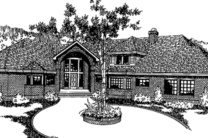 Contemporary Exterior - Front Elevation Plan #60-807
