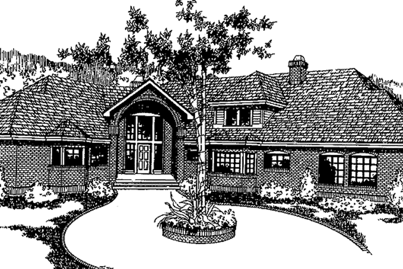 Dream House Plan - Contemporary Exterior - Front Elevation Plan #60-807