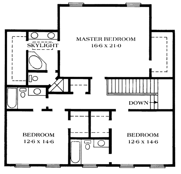Dream House Plan - Classical Floor Plan - Upper Floor Plan #1014-50