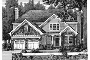Exterior - Front Elevation 3 for Country House Plan #927-903 - 5 bed, 3 bath