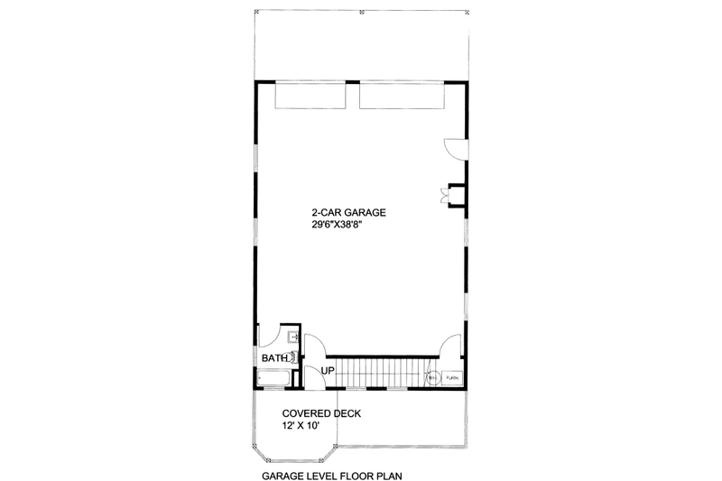 Home Plan - Floor Plan - Lower Floor for Bungalow House Plan #117-800 - 1 bed, 3.5 bath